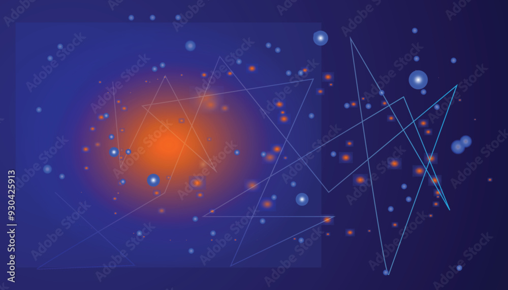 Fototapeta premium abstract blue galaxy particle template