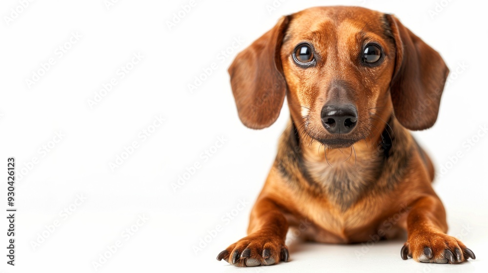 A cute dachshund dog looks curiously at the camera. This adorable pet image captures its playful spirit and friendly demeanor. Perfect for pet lovers. AI A cute dachshund dog looks curiously at the camera. This adorable pet image captures its playful spirit and friendly demeanor. Perfect for pet lovers. AI