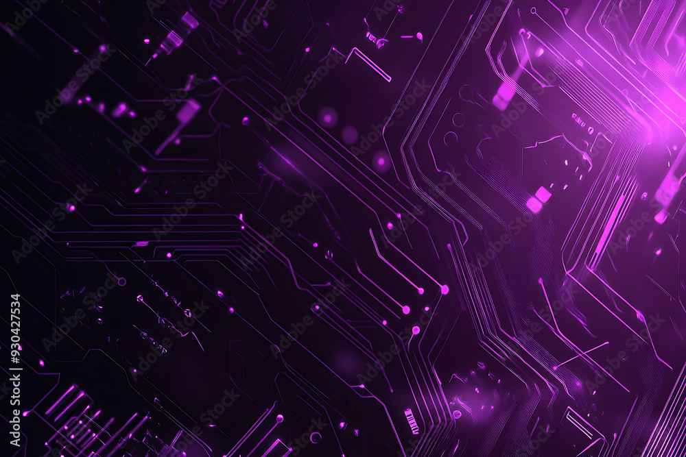 Abstract image of a circuit board with glowing lines and nodes on a pink gradient background. The intricate network of connections creates a modern, tech-inspired visual. Copy space available Abstract image of a circuit board with glowing lines and nodes on a pink gradient background. The intricate network of connections creates a modern, tech-inspired visual. Copy space available