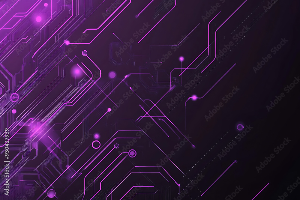 Abstract image of a circuit board with glowing lines and nodes on a pink gradient background. The intricate network of connections creates a modern, tech-inspired visual. Copy space available Abstract image of a circuit board with glowing lines and nodes on a pink gradient background. The intricate network of connections creates a modern, tech-inspired visual. Copy space available