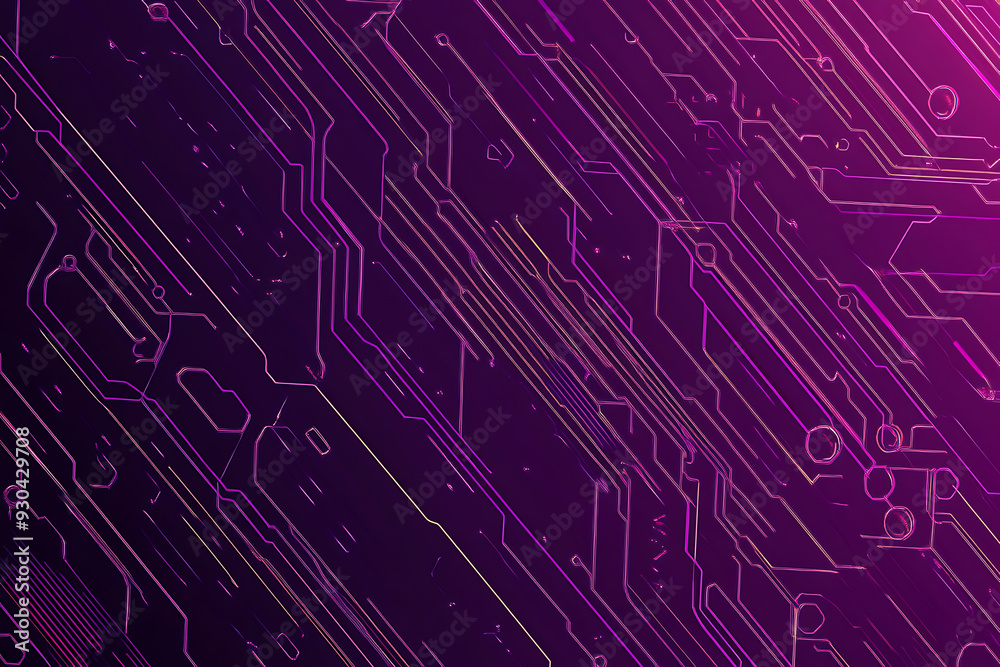 Abstract image of a circuit board with glowing lines and nodes on a pink gradient background. The intricate network of connections creates a modern, tech-inspired visual. Copy space available Abstract image of a circuit board with glowing lines and nodes on a pink gradient background. The intricate network of connections creates a modern, tech-inspired visual. Copy space available