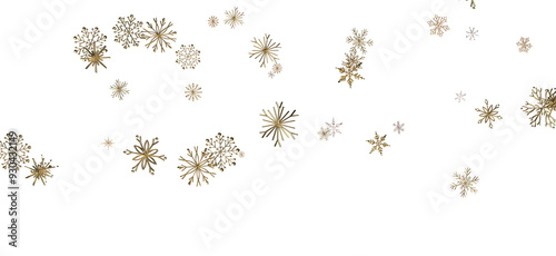 Wallpaper Mural Snowflakes Falling On Snow - Winter Banner Torontodigital.ca