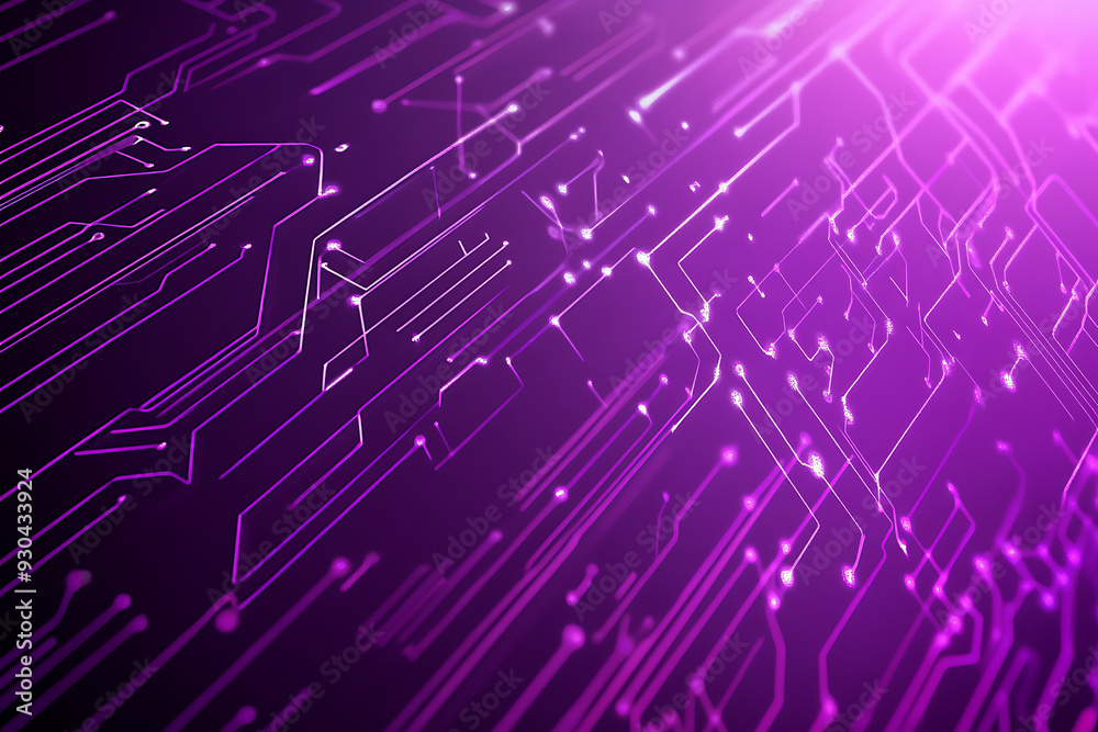 Abstract image of a circuit board with glowing lines and nodes on a pink gradient background. The intricate network of connections creates a modern, tech-inspired visual. Copy space available Abstract image of a circuit board with glowing lines and nodes on a pink gradient background. The intricate network of connections creates a modern, tech-inspired visual. Copy space available