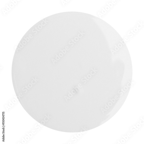 Drop of transparent gel with bubbles on empty background.