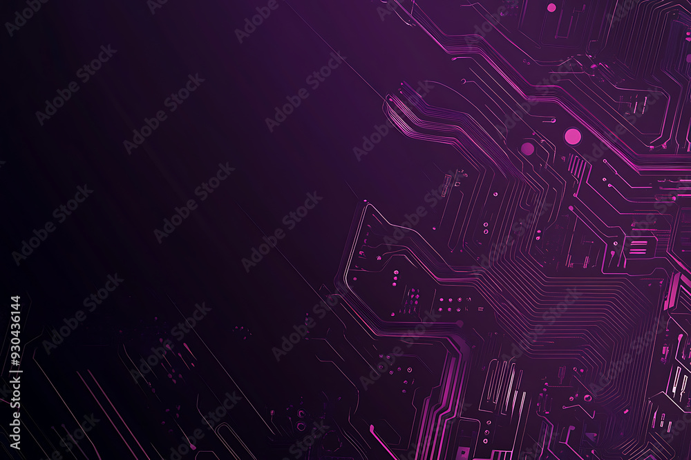 Abstract image of a circuit board with glowing lines and nodes on a pink gradient background. The intricate network of connections creates a modern, tech-inspired visual. Copy space available Abstract image of a circuit board with glowing lines and nodes on a pink gradient background. The intricate network of connections creates a modern, tech-inspired visual. Copy space available