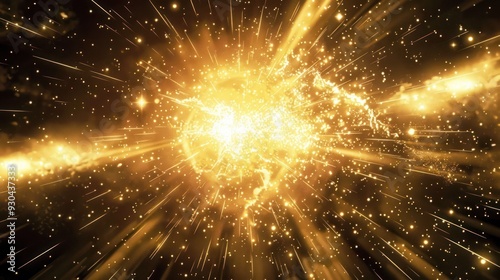 Golden Explosion in Space