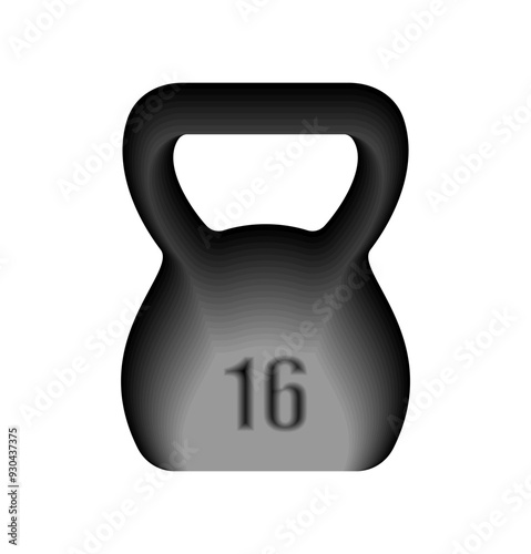 Retro kettlebell made of cast iron. Krossfit accessory sports