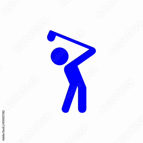 golf player sport sign vector