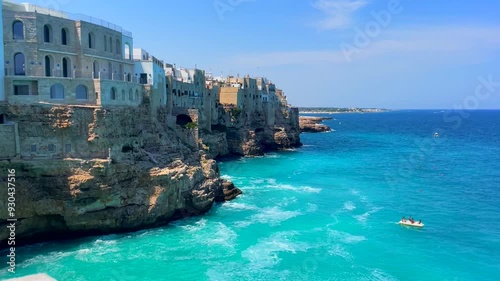 Polignano a Mare city in the region of Puglia in Italy  photo