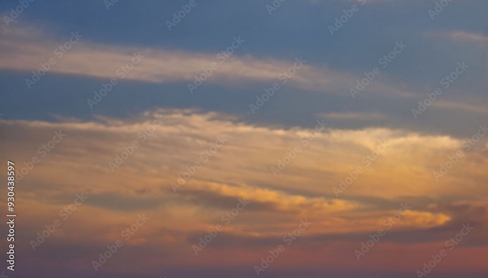 The sun dips below the horizon, casting a warm glow across the sky. Wispy clouds catch the last rays, their edges tinged with hues of orange and pink. A tranquil dusk scene. AI generated. The sun dips below the horizon, casting a warm glow across the sky. Wispy clouds catch the last rays, their edges tinged with hues of orange and pink. A tranquil dusk scene. AI generated.