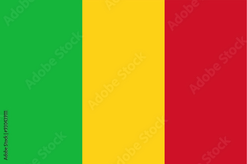 Mali flag  - vector illustration