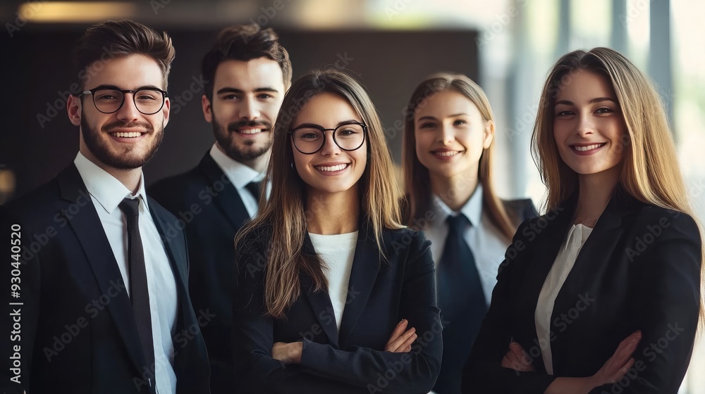 Young Business Team Engaged in Office Meeting Young Business Team Engaged in Office Meeting