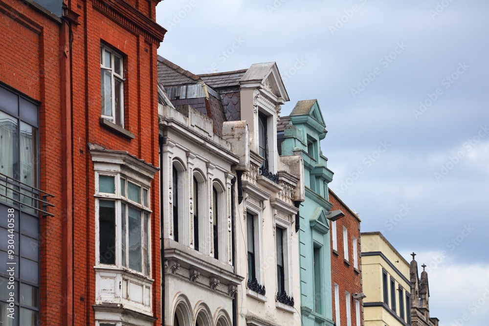 Naklejka premium Dame Street in Dublin, Ireland