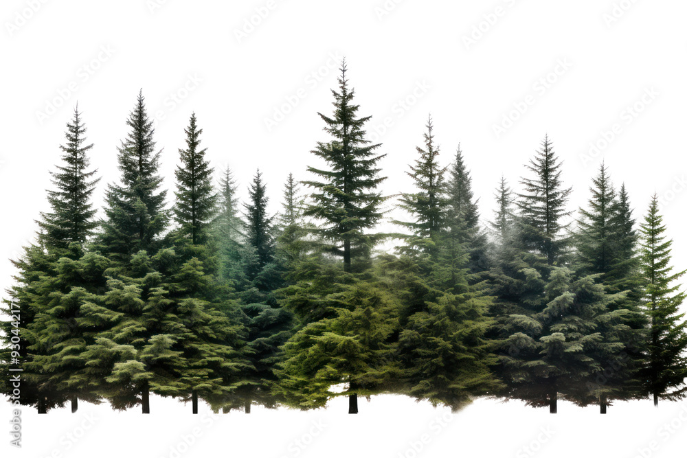 Fototapeta premium Christmas trees in the evergreen forest as you capture their beauty