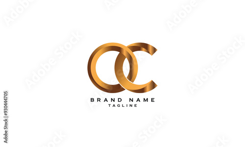 OC, CO, Abstract initial monogram letter alphabet logo design