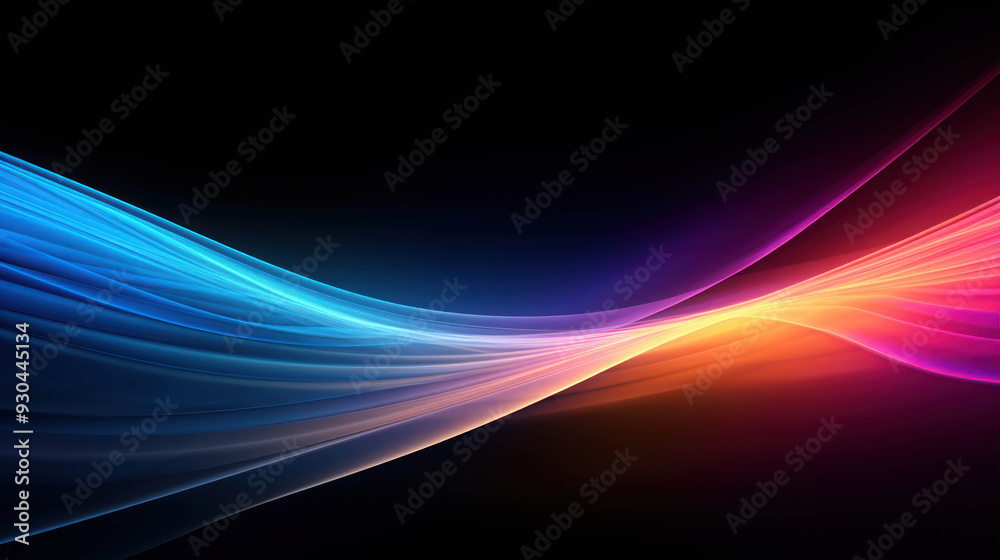 Dynamic Flow of Radiant Rainbow Colors Illuminating the Darkness with Vibrant Energy and Graceful Movement Dynamic Flow of Radiant Rainbow Colors Illuminating the Darkness with Vibrant Energy and Graceful Movement