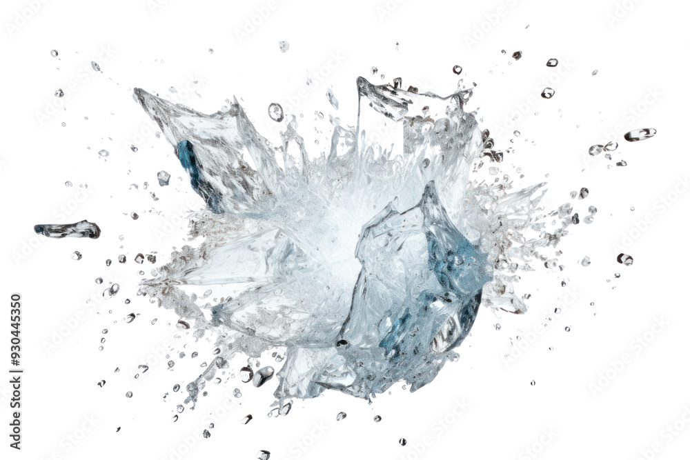 Broken ice ball, isolated on white background. Broken ice ball, isolated on white background.
