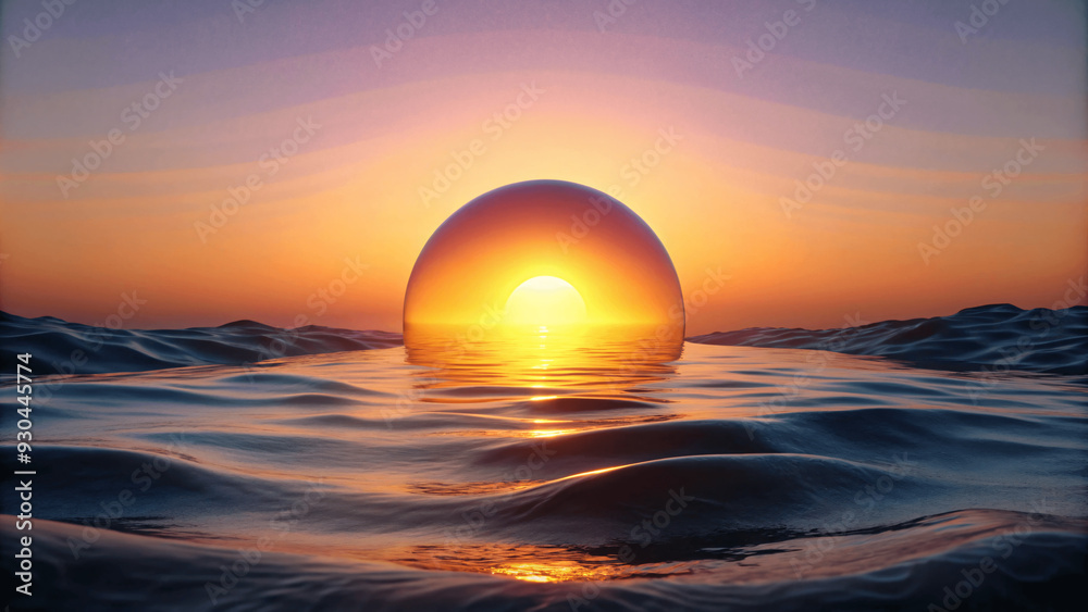 Panoramic sea sunset sky of clouds with beautiful tones on nature