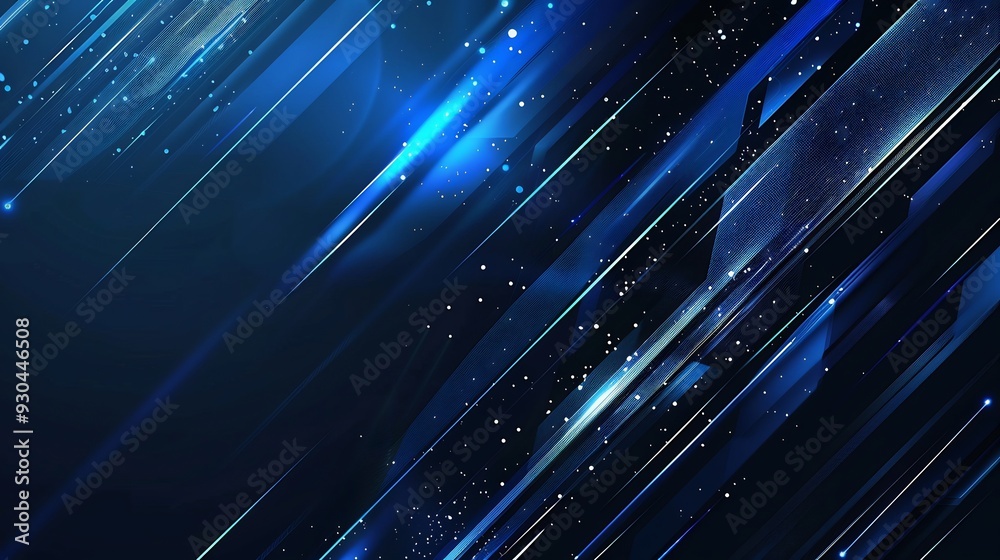 Abstract Blue Diagonal Lines with Glowing Elements Abstract Blue Diagonal Lines with Glowing Elements
