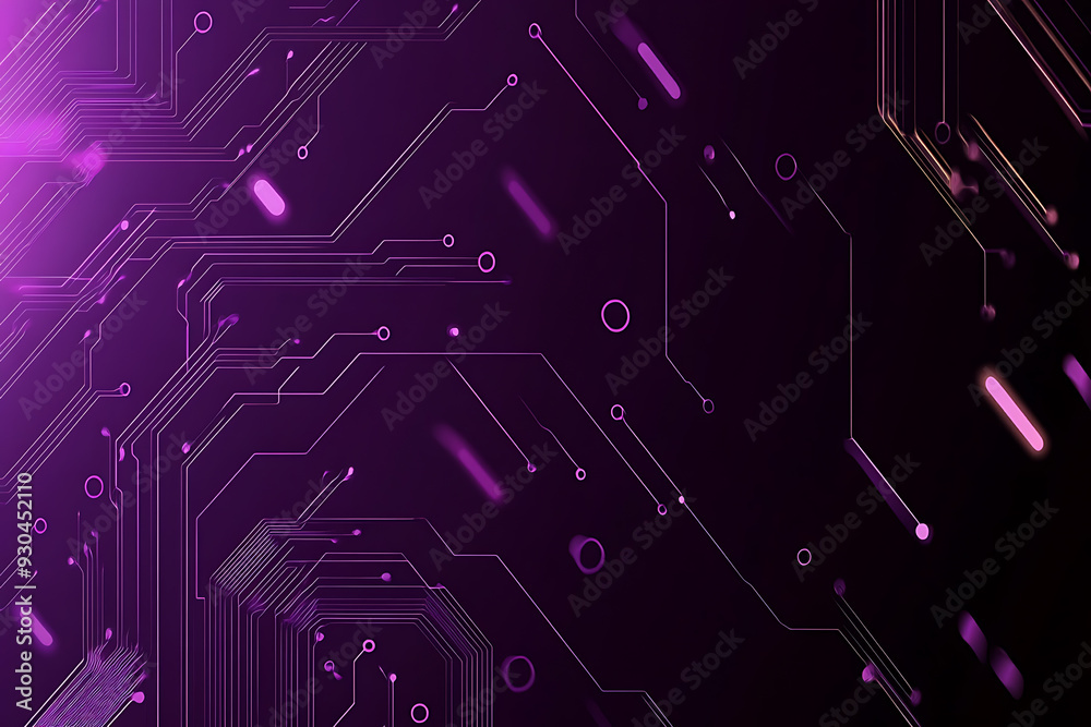 Abstract image of a circuit board with glowing lines and nodes on a pink gradient background. The intricate network of connections creates a modern, tech-inspired visual. Copy space available Abstract image of a circuit board with glowing lines and nodes on a pink gradient background. The intricate network of connections creates a modern, tech-inspired visual. Copy space available