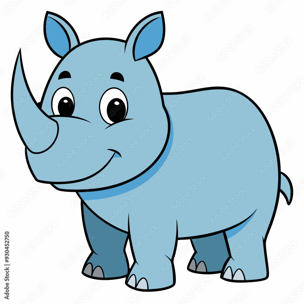 Naklejka premium Rhinoceros art vector illustration