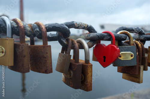 padlocks on a  chain photo