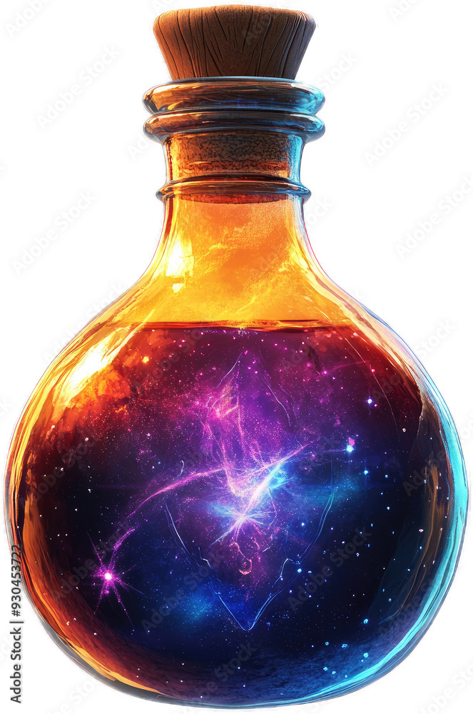 Mystical Potion Bottle with Cosmic Elements Unveiling the Wonders of the Universe Mystical Potion Bottle with Cosmic Elements Unveiling the Wonders of the Universe