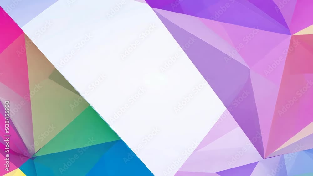 Modern Minimal Polygonal Background: Multicolor Crystal Loop in Abstract Style Modern Minimal Polygonal Background: Multicolor Crystal Loop in Abstract Style