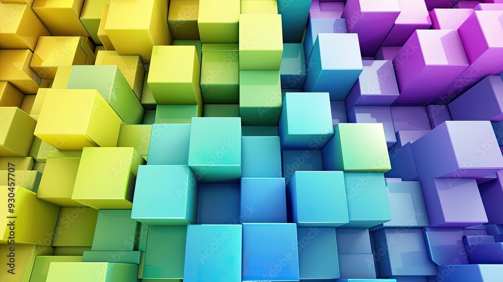 Abstract Colorful Cubes