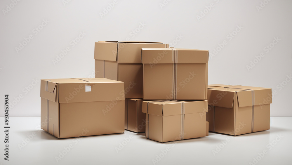 Boxes on white background Boxes on white background