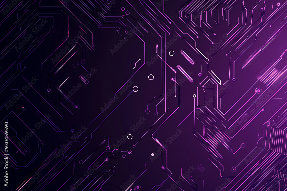 Abstract image of a circuit board with glowing lines and nodes on a pink gradient background. The intricate network of connections creates a modern, tech-inspired visual. Copy space available Abstract image of a circuit board with glowing lines and nodes on a pink gradient background. The intricate network of connections creates a modern, tech-inspired visual. Copy space available