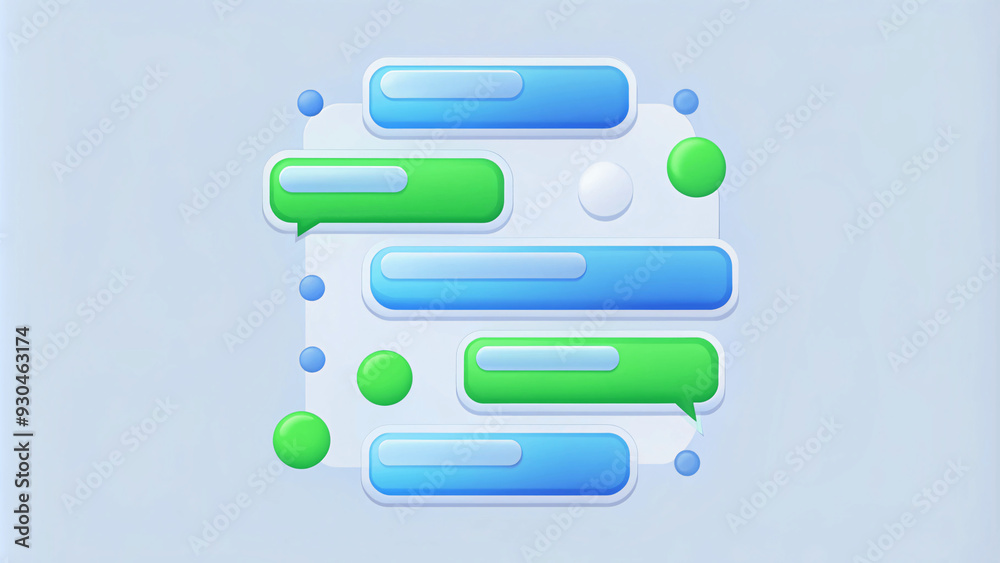 Beautiful 3d render design set of a different chatting sms template bubbles. blank colorful text bubbles Vector illustration Beautiful 3d render design set of a different chatting sms template bubbles. blank colorful text bubbles Vector illustration