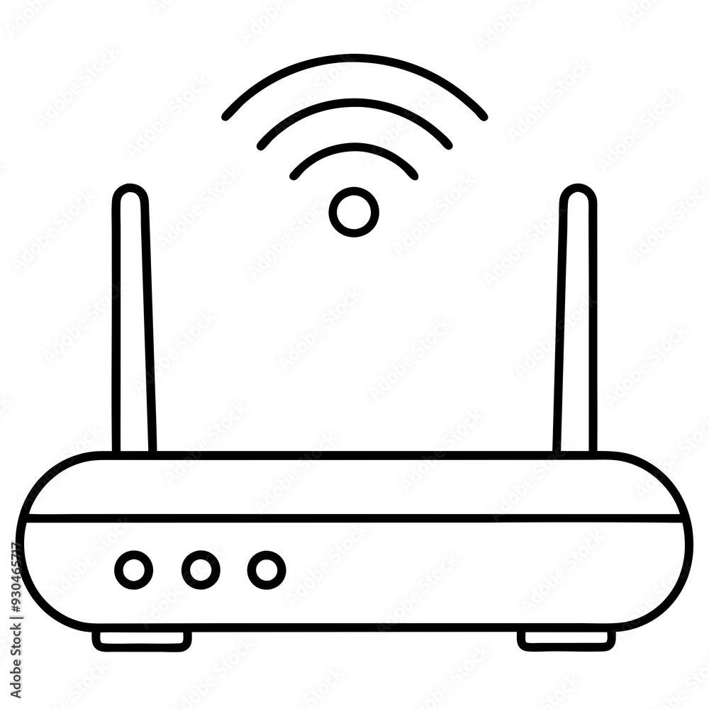 Wifi router icon art vector illustration Wifi router icon art vector illustration