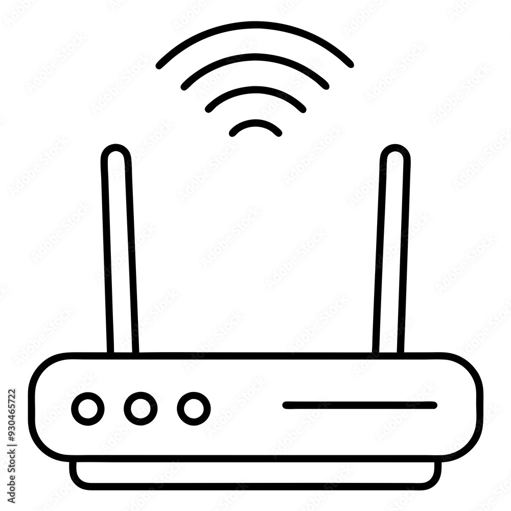 Wifi router icon art vector illustration Wifi router icon art vector illustration