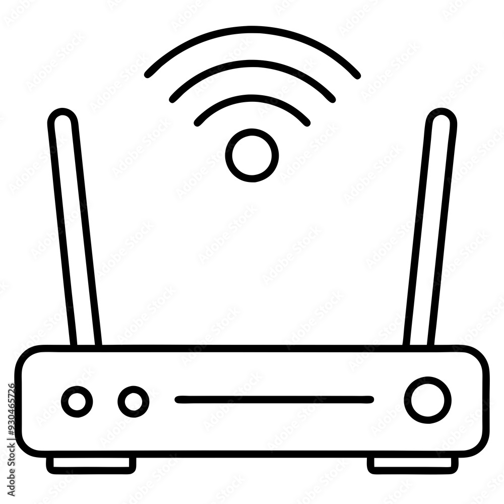 Wifi router icon art vector illustration