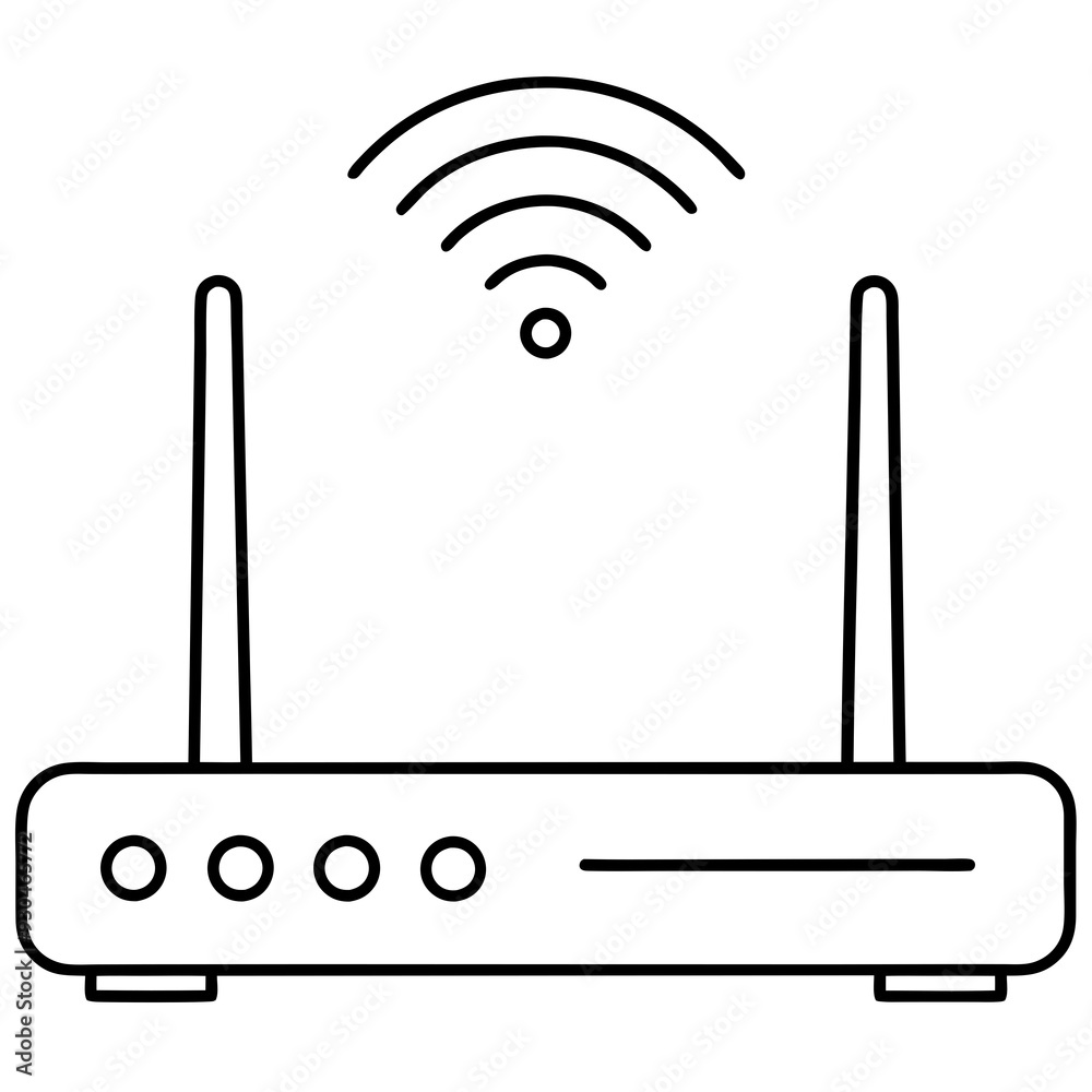 Wifi router icon art vector illustration Wifi router icon art vector illustration
