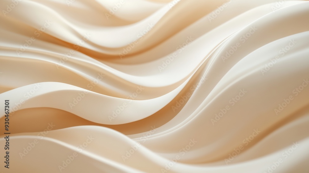 Flowing creamy fabric waves, soft abstract texture Flowing creamy fabric waves, soft abstract texture
