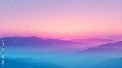 Pink Wallpaper Background of Stunning Sunrise Over Layered Mountain Range with Vibrant Colors and Soft Gradients, Tranquil Nature Landscape, Perfect for Travel, Inspiration, and Wall Art