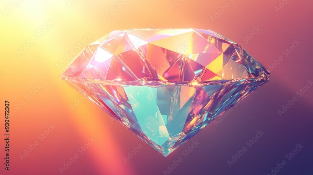 A radiant abstract diamond in the center with a gradient background, leaving open space for branding or promotional text. A radiant abstract diamond in the center with a gradient background, leaving open space for branding or promotional text.