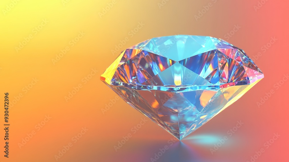 A radiant abstract diamond in the center with a gradient background, leaving open space for branding or promotional text. A radiant abstract diamond in the center with a gradient background, leaving open space for branding or promotional text.