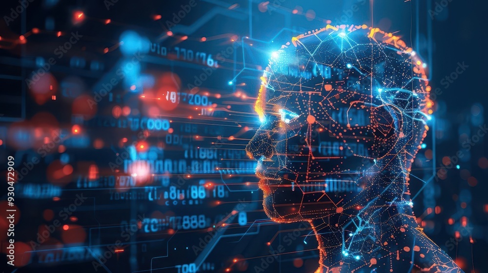 An abstract representation of a human brain interconnected with digital networks, symbolizing artificial intelligence and technology. An abstract representation of a human brain interconnected with digital networks, symbolizing artificial intelligence and technology.