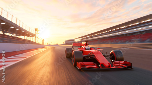 High-Speed Formula 1 Race Car in Action photo