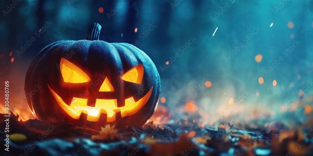 Witch in a Spooky Halloween Forest created by ai Witch in a Spooky Halloween Forest created by ai