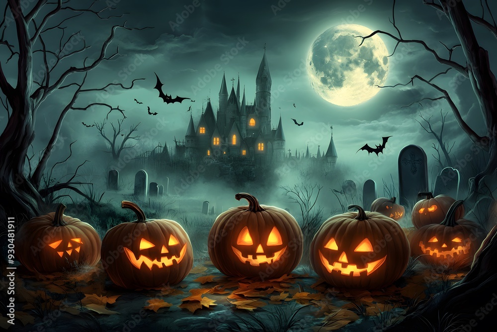 Halloween-themed illustration concept.Halloween-themed illustration concept. Halloween-themed illustration concept.Halloween-themed illustration concept.