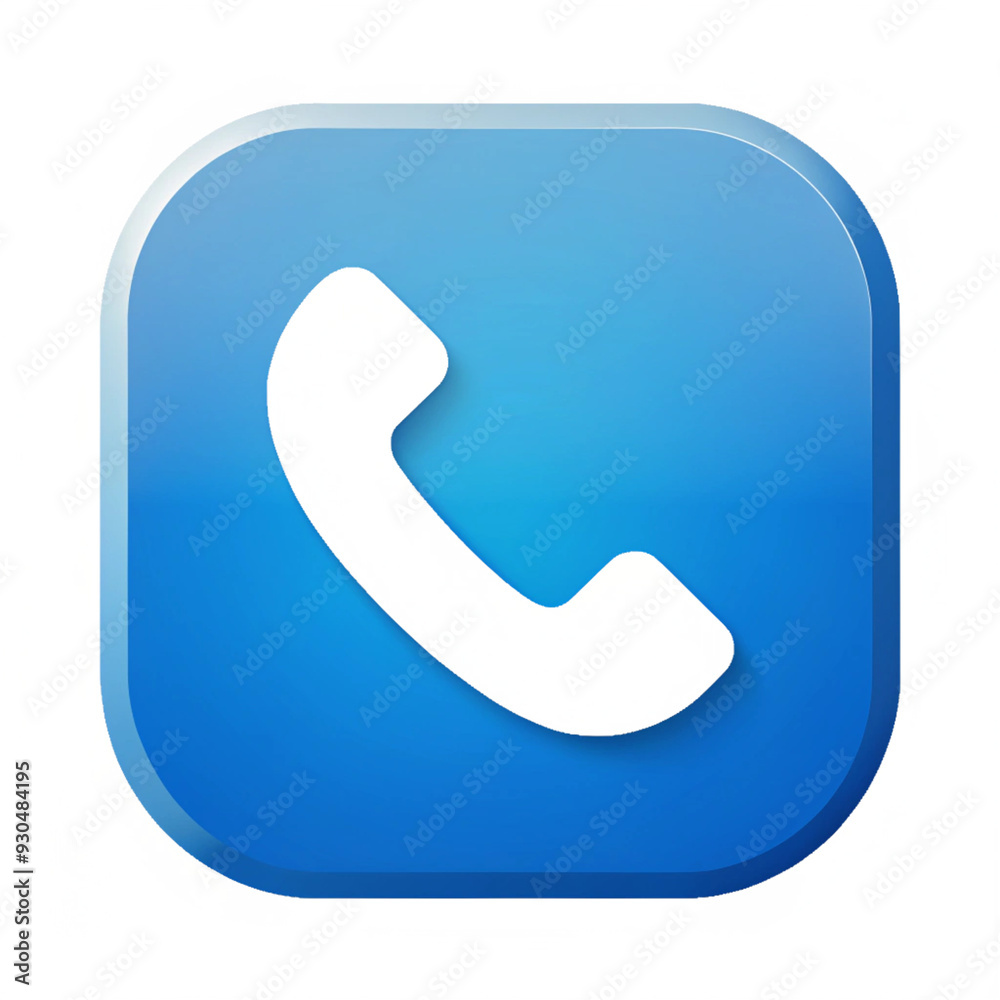 Blue Call icon isolated Blue Call icon isolated