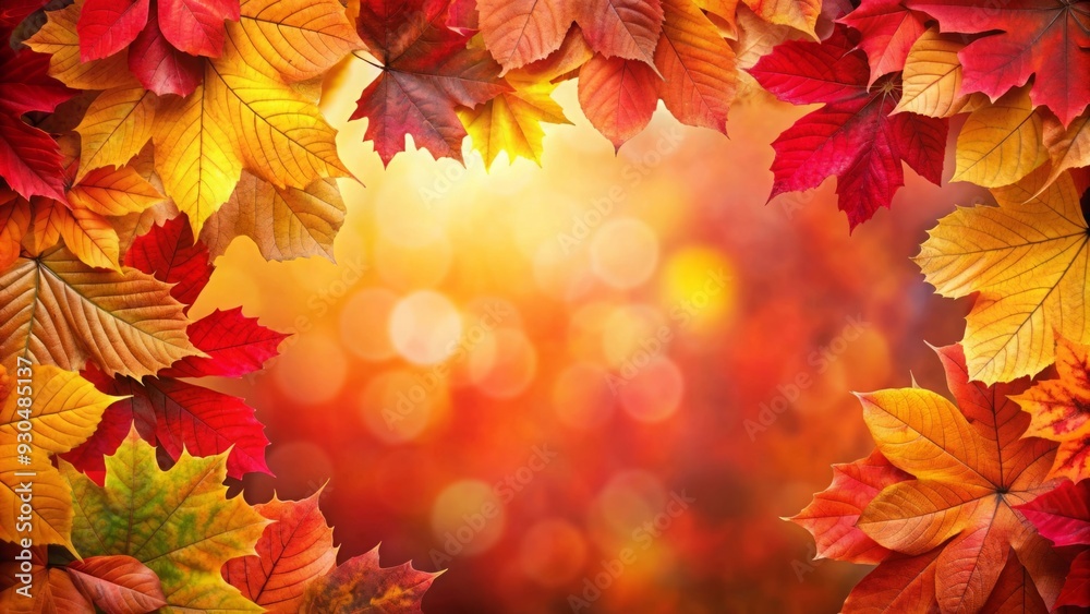 Vibrant autumn leaves in various shades of red, orange, and yellow, showcasing the colorful foliage of the fall season Vibrant autumn leaves in various shades of red, orange, and yellow, showcasing the colorful foliage of the fall season