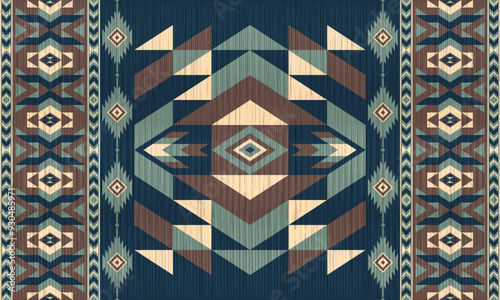 American tribal ethnic native pattern.Traditional Navajo,Aztec,Apache,Southwest and Mexican style fabric pattern.Abstract vector motifs pattern.For fabric,clothing,blanket,carpet,woven,wrap,decoration
