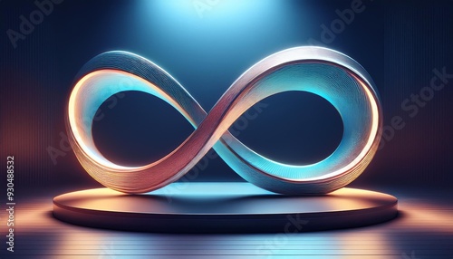 Infinity Loop Podium- A podium designed as an infinity loop or Möbius strip, symbolizing endless possibilities or continuous learning