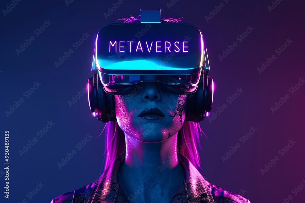 a woman wearing a virtual reality headset a woman wearing a virtual reality headset