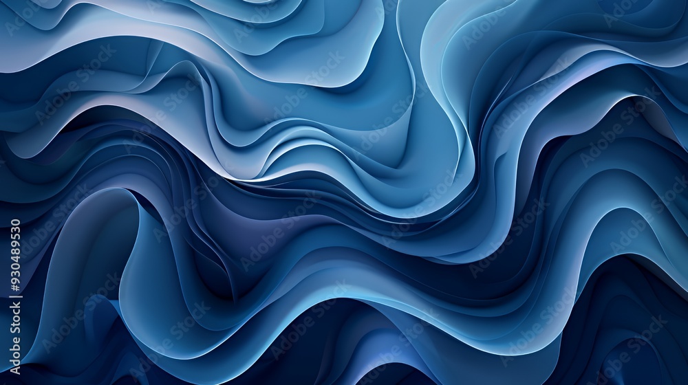 Abstract waves in varying shades of blue, creating a fluid and dynamic visual effect. Abstract waves in varying shades of blue, creating a fluid and dynamic visual effect.